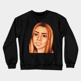 portrait girl stars aesthetic Crewneck Sweatshirt